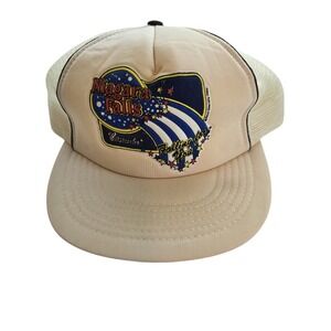 😀 Vintage Niagara Falls Souvenir Trucker Hat‎ Beige Novelty Falling For You